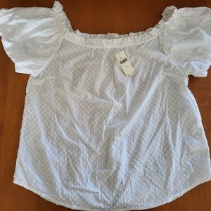 Anthropologie off-the-shoulder blouse